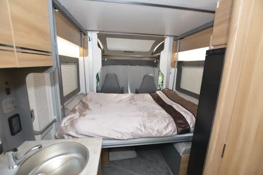 The front bed in the Bailey Adamo 75-4DL motorhome (Click to view full screen)