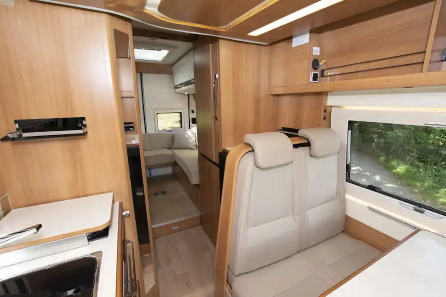 The interior of the Dreamer Living Van campervan (Click to view full screen)