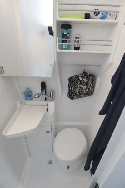 The washroom in the Grand California 600 campervan (Click to view full screen)