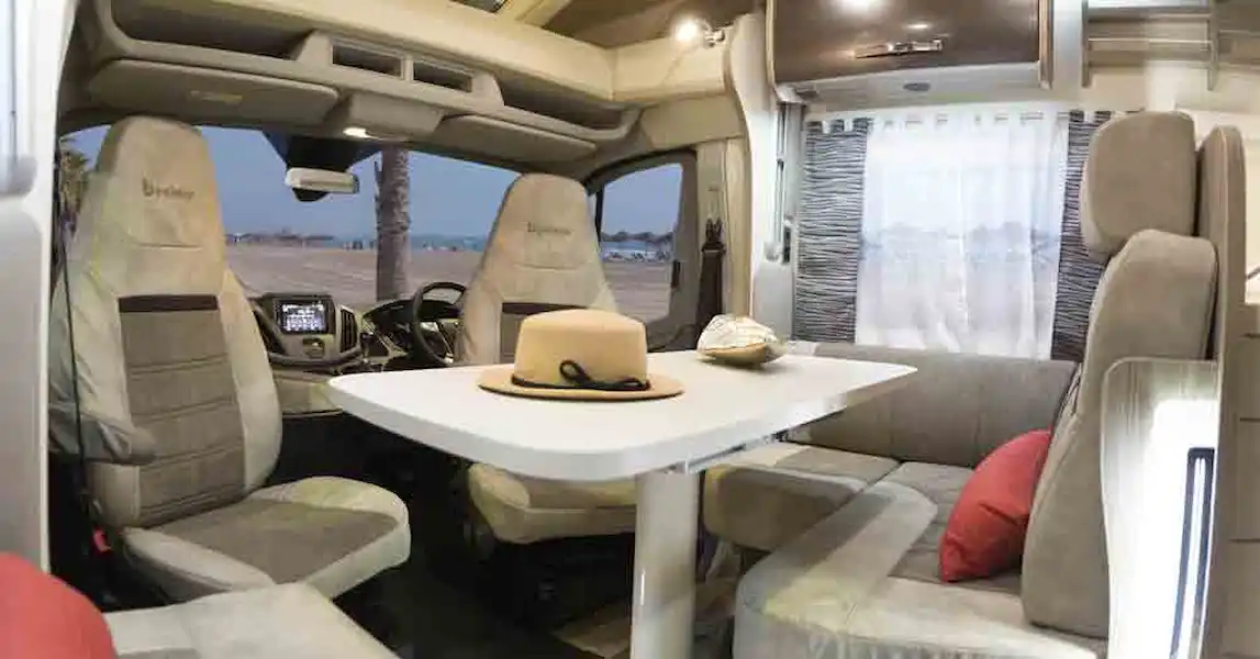 The lounge, with cab seats turned around (Click to view full screen)