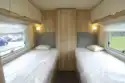 The rear twin beds in the Eura Mobil - picture courtesy of Geoff Cox Leisure
