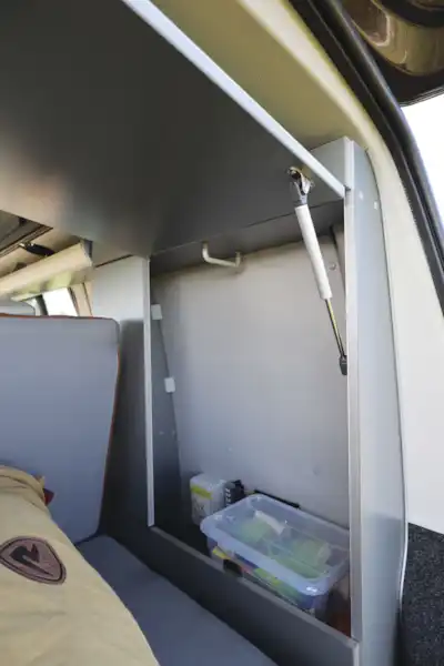 Storage in the HemBil Urban campervan (Click to view full screen)