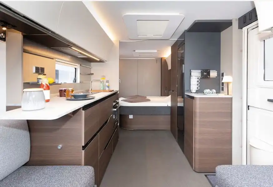 The Adria Alpina Mississippi caravan rear view (Click to view full screen)